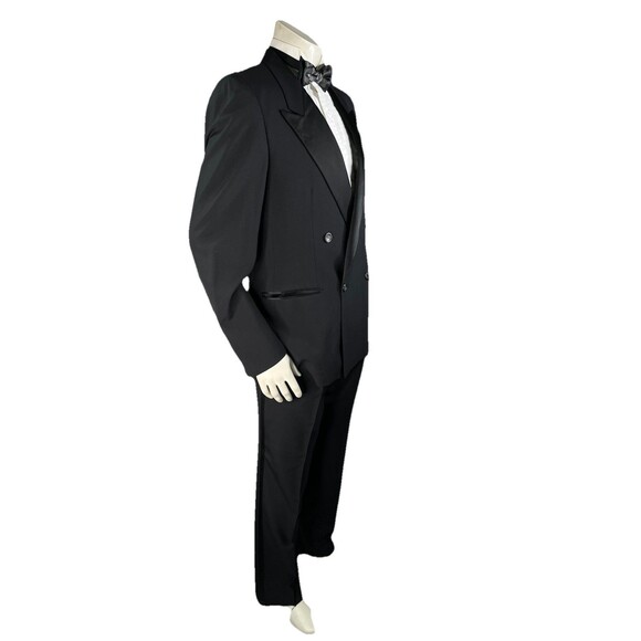 Vtg Hugo Boss Double Breasted Tuxedo Men 42R 34x33.5 Cerruti 1881 Italian Fabric - Picture 6 of 16